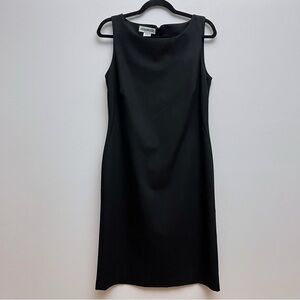 Boston Proper Black Wool Sleeveless Little Black Sheath Dress Women’s 10
